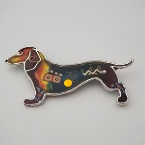 Anthropology yossi steinberg dog brooch pin